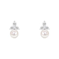 Gecko Jewellery Shell Pearl and Cubic Zirconia Sterling Silver Earrings