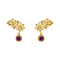 Gecko Jewellery Crosswell Gold-Plated Floral Crystal Stud Earrings