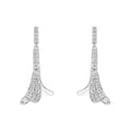 Gecko Jewellery Floribunda Silver-Plated Cubic Zirconia Drop Earrings