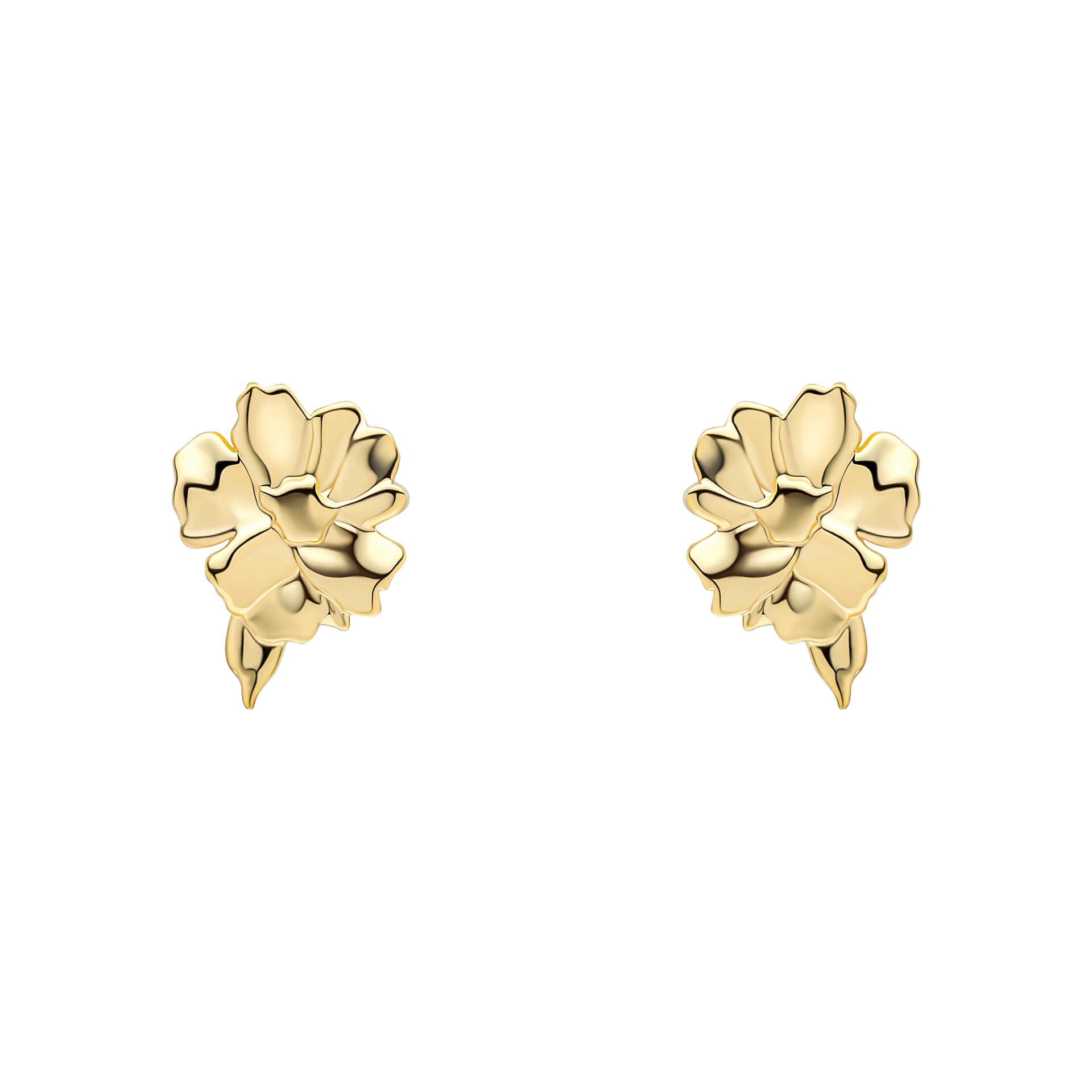 Laura Ashley Albertine Rose Stud Earrings – Gold or Silver Plated Brass