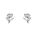 Laura Ashley Albertine Rose Stud Earrings – Gold or Silver Plated Brass
