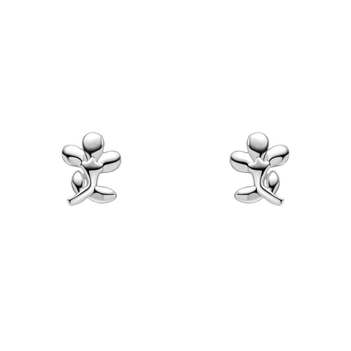Laura Ashley Albertine Rose Mini Floral Stud Earrings – Gold or Silver
