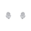 Gecko Jewellery Serena Flower Stud Earrings | Silver Plated & CZ