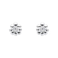 Laura Ashley Cosmos Flower Stud Earrings with Cubic Zirconia