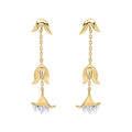 Gecko Jewellery Camelot Flower Drop Earrings - Gold and Silver Plated