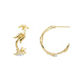 Gecko Jewellery Camelot Flower Hoop Earrings – Gold & Silver Plated