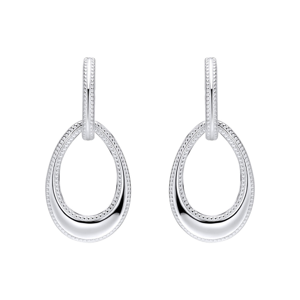 Gecko Jewellery Recycled Sterling Silver Open Teardrop Earrings