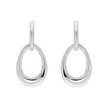 Gecko Jewellery Recycled Sterling Silver Open Teardrop Earrings