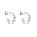 Gecko Jewellery Recycled Sterling Silver Heart Sequence Half Hoop Earrings