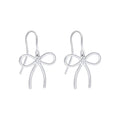 Gecko Jewellery Thin Bow Hook Earrings – Recycled Sterling Silver