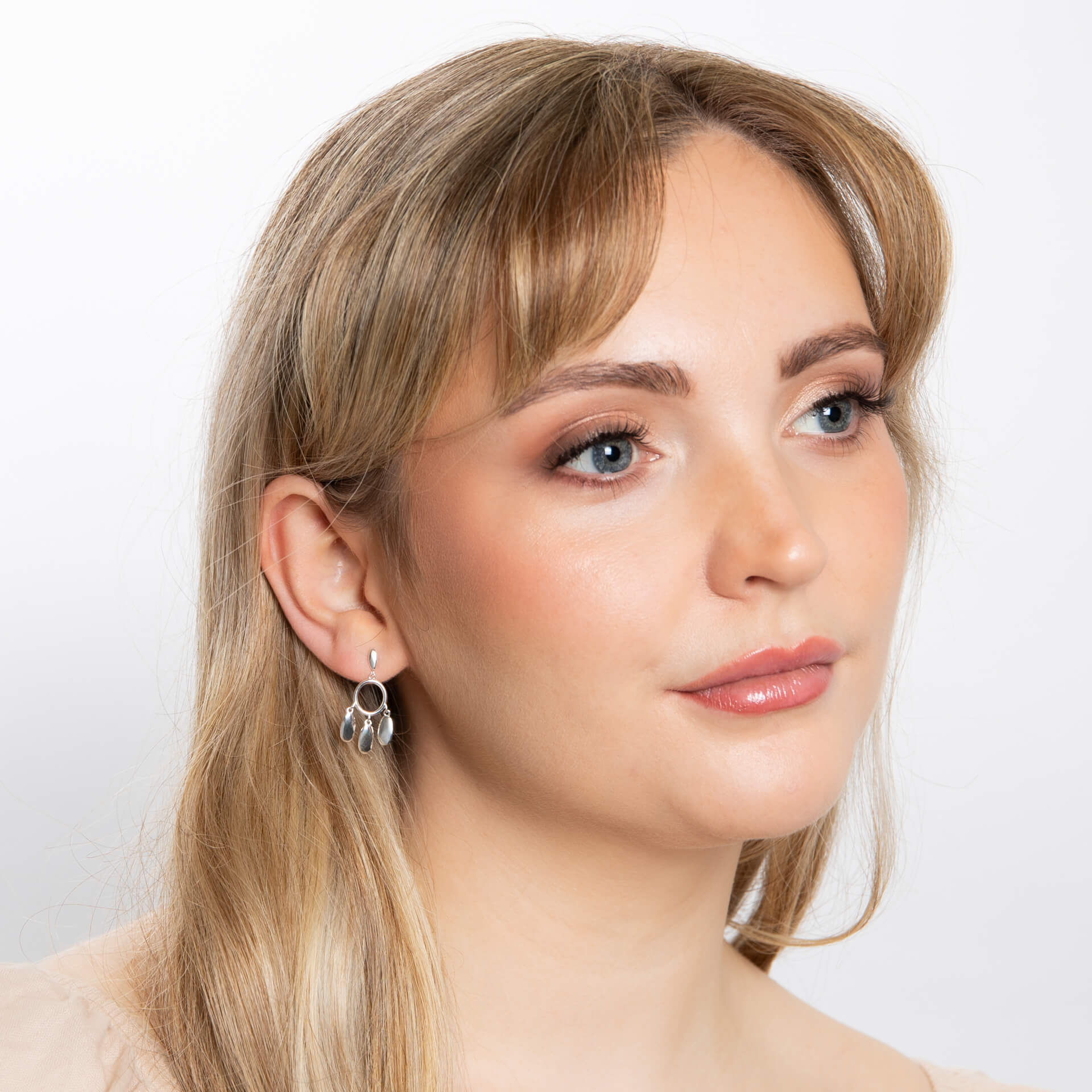 Gecko Jewellery Recycled Sterling Silver Chandelier Drop Earrings