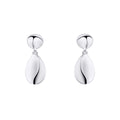 Gecko Jewellery Organic Pebble Double Drop Earrings in Sterling Silver