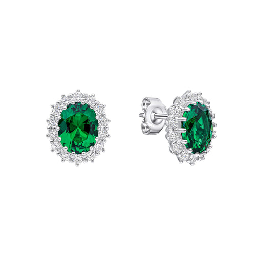 Gecko Jewellery Oval Diamonfire Zirconia Stud Earrings – Sterling Silver