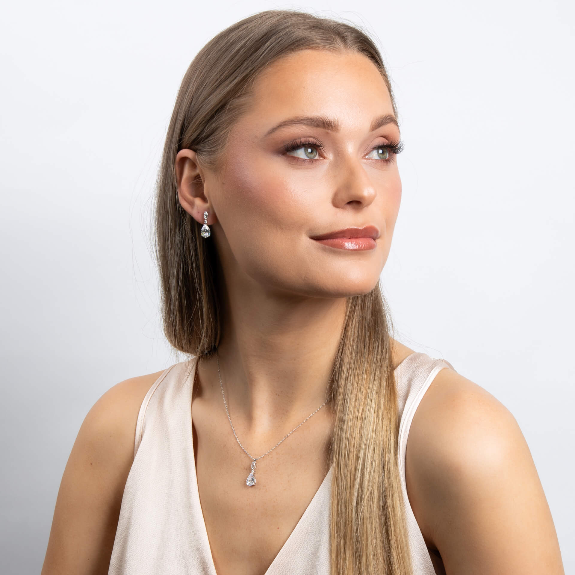 Gecko Jewellery Sterling Silver Teardrop and Marquise Drop Earrings