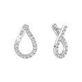 Gecko Jewellery Front Twist Hoop Earrings | Sterling Silver Zirconia