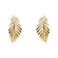 Marlbrook Leaf Earrings | Gold Plated Recycled Sterling Silver