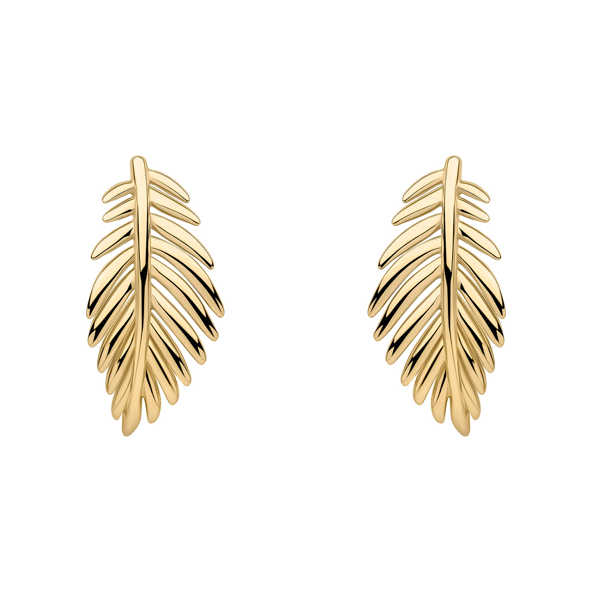 Marlbrook Leaf Earrings | Gold Plated Recycled Sterling Silver