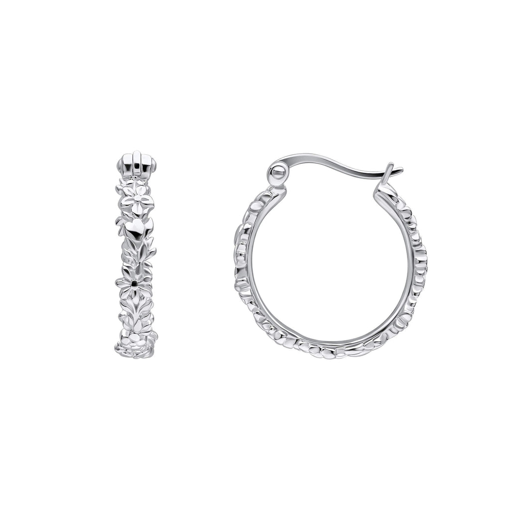 Laura Ashley Naunton Folly Hoop Earrings in Recycled Sterling Silver