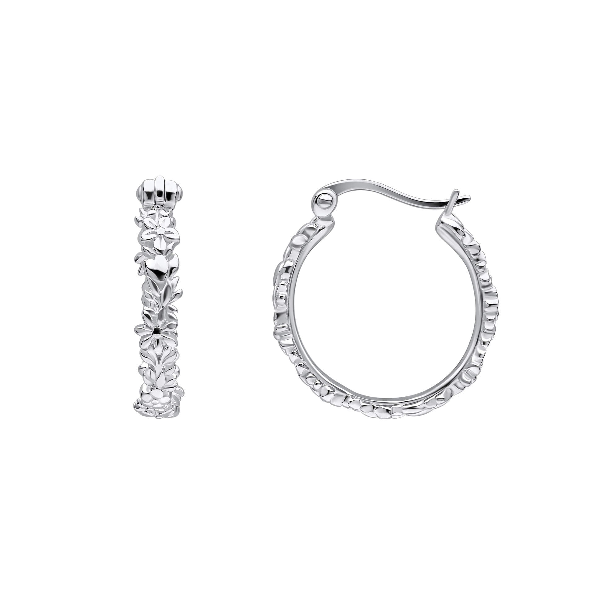 Laura Ashley Naunton Folly Hoop Earrings in Recycled Sterling Silver