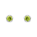 Laura Ashley Petal Semi-Precious Stud Earrings in Recycled Silver