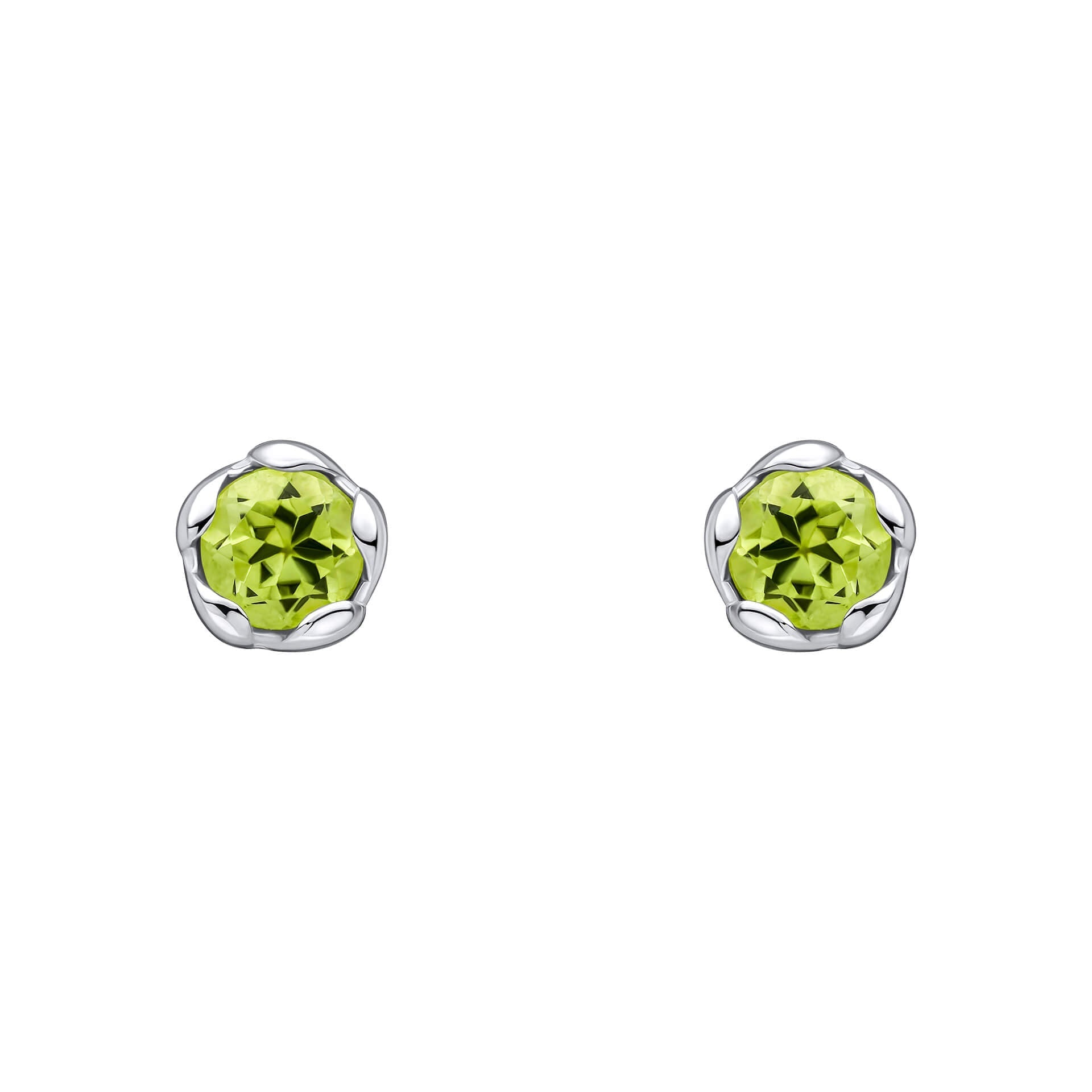 Laura Ashley Petal Semi-Precious Stud Earrings in Recycled Silver