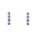 Alford Meadow Light Amethyst Flower Earrings in Recycled Silver