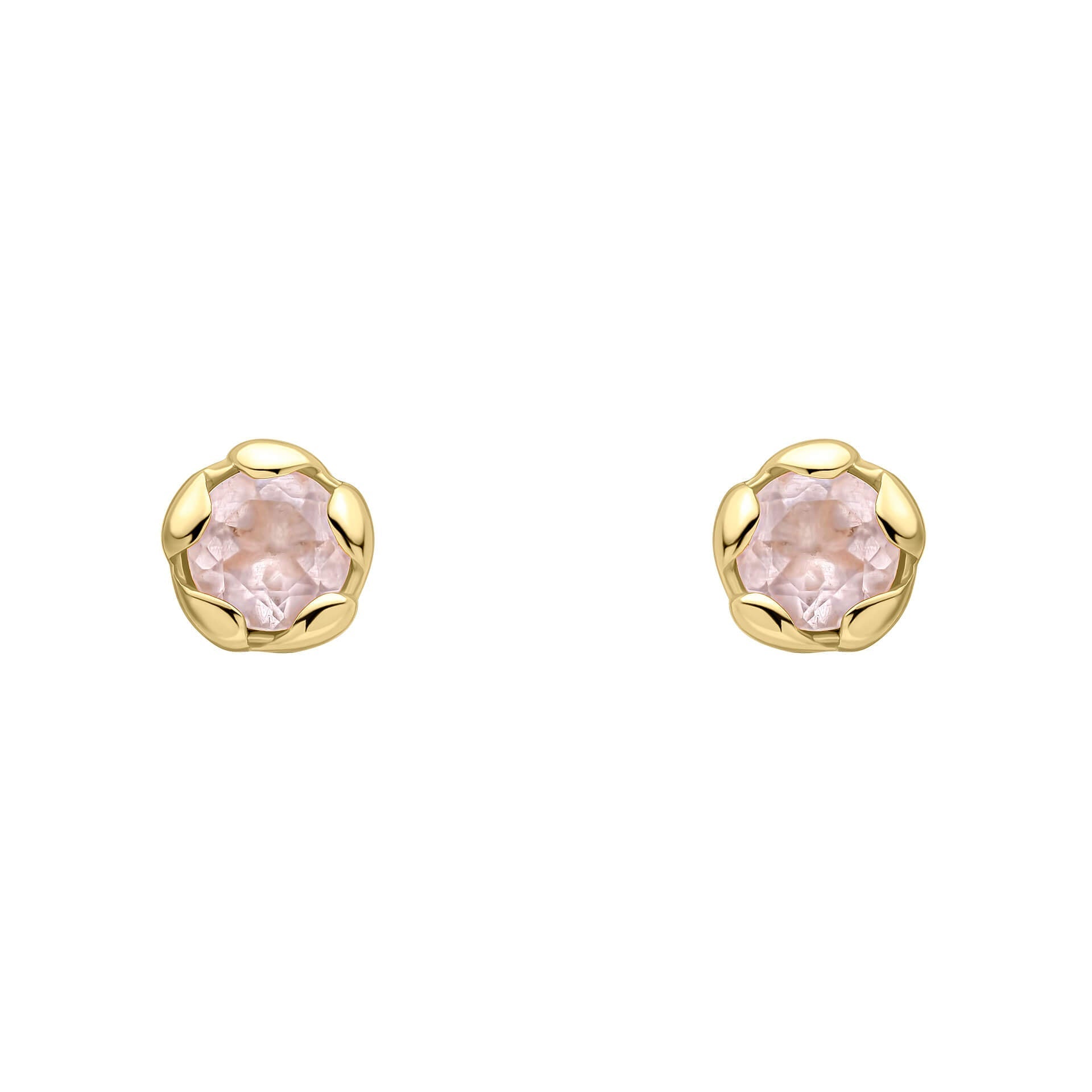 Laura Ashley Petal Semi-Precious Stud Earrings in Recycled Silver