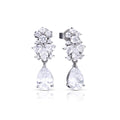 Diamonfire Sterling Silver Ornate Teardrop Earrings by Gecko Jewellery