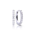 Diamonfire Zirconia Hoop Earrings – Sterling Silver Medium Claw Set