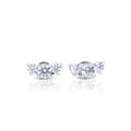 Diamonfire Trio Zirconia Stud Earrings | Sterling Silver Jewellery