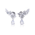 Diamonfire Zirconia Crawler Earrings – Sterling Silver Drop Design