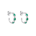 Laura Ashley Thornage Flowers Hoop Earrings in Recycled Sterling Silver