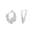 Laura Ashley Cathedine Floral Hoop Earrings in Recycled Sterling Silver