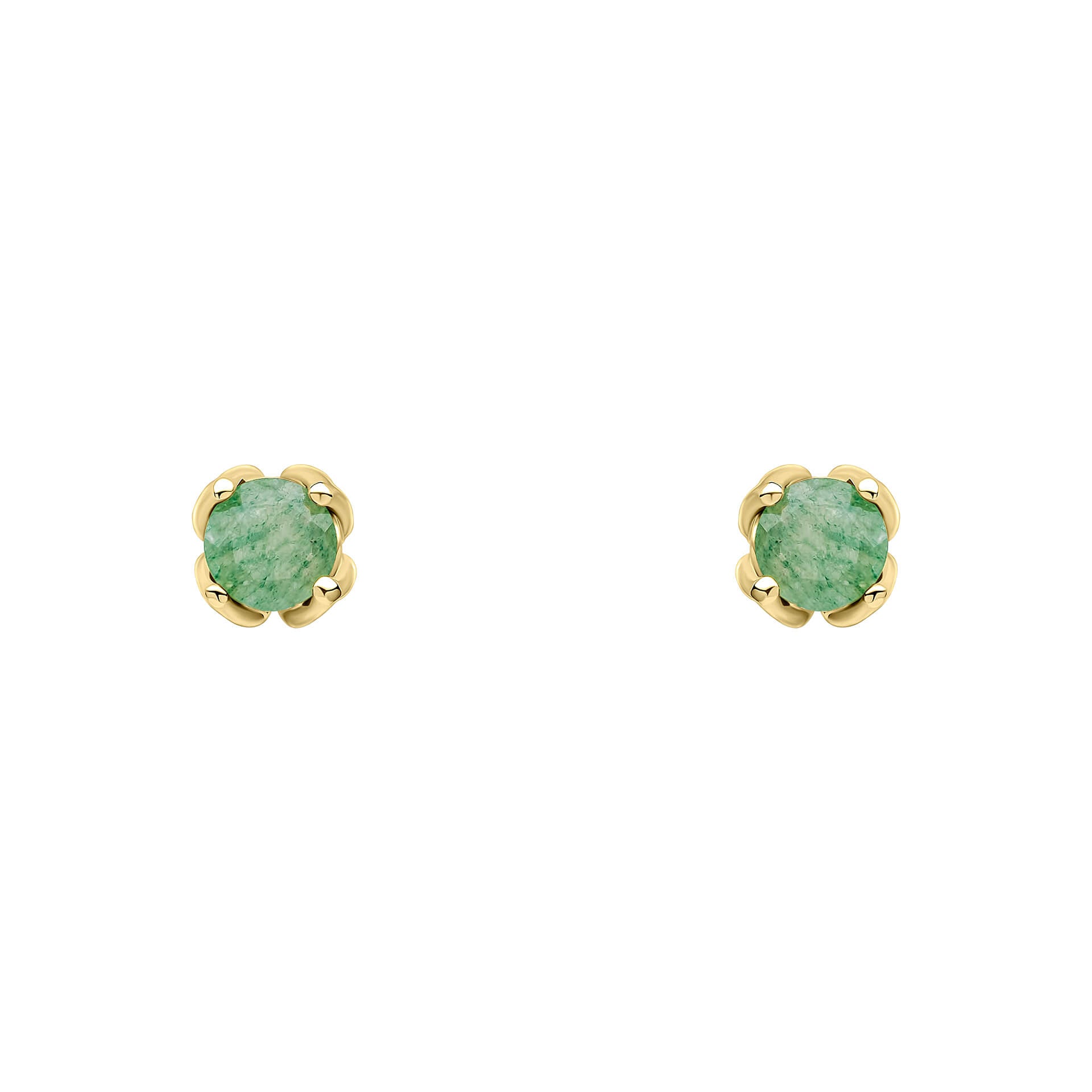 Laura Ashley Llanelli Stud Earrings | Gold Plated Silver & Aventurine