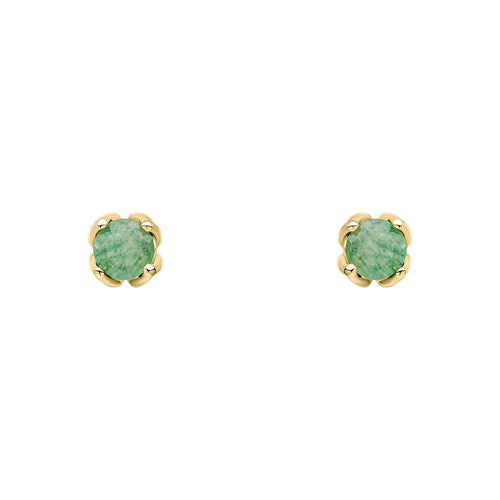 Laura Ashley Llanelli Stud Earrings | Gold Plated Silver & Aventurine