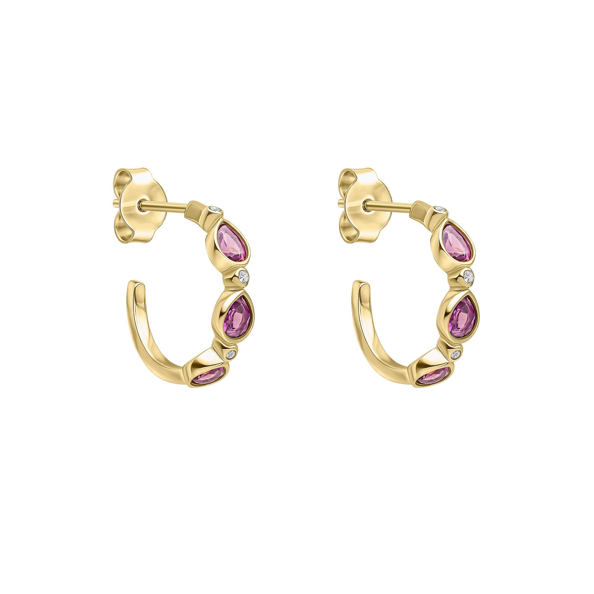 Laura Ashley Thornage Flowers Hoop Earrings in Recycled Sterling Silver