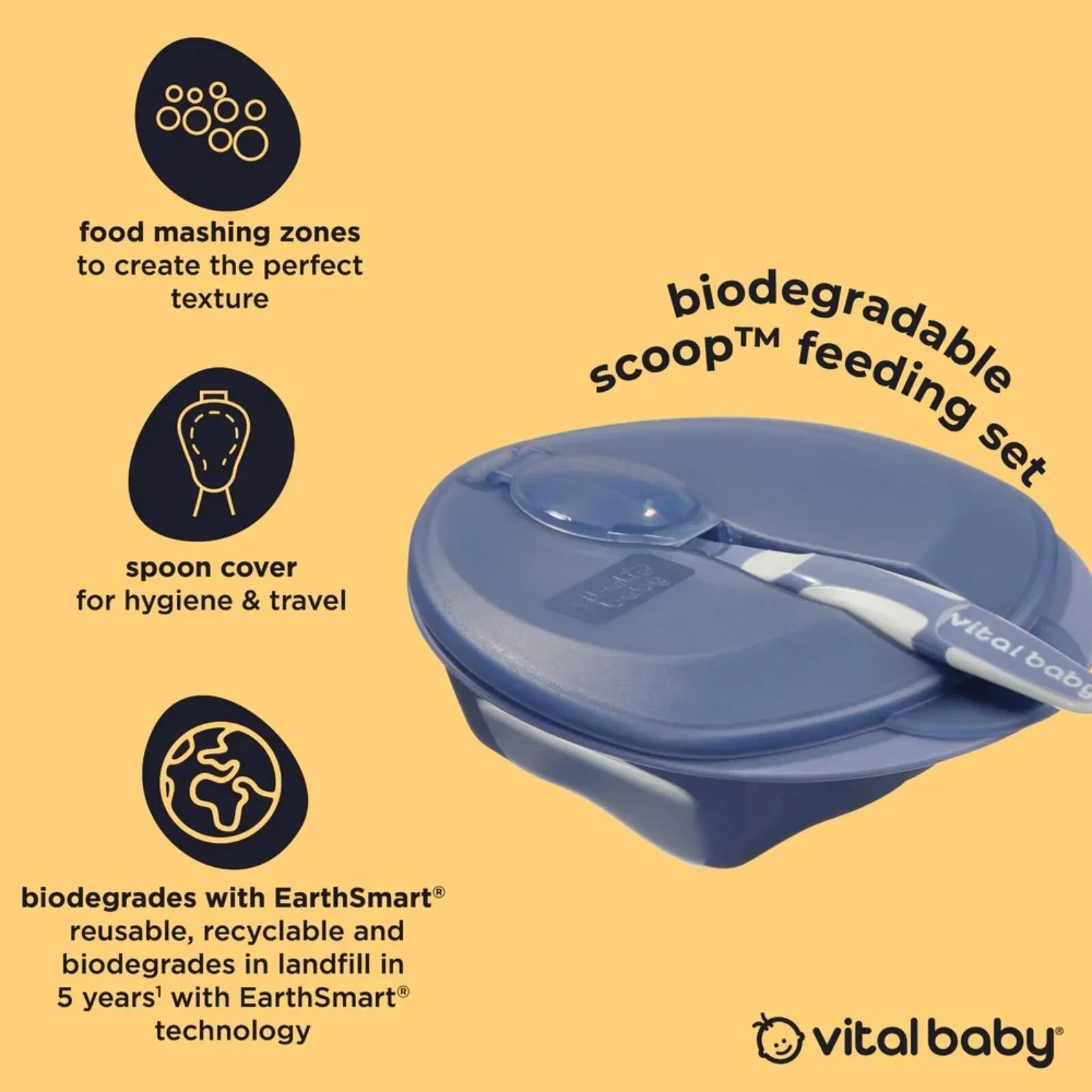 Vital Baby Nourish Scoop Feeding Set 2 pcs - Natural Moss