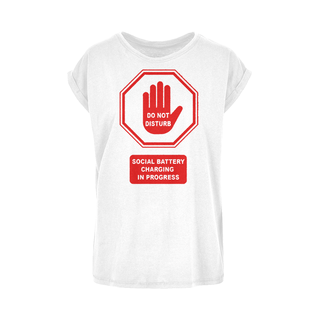 Do Not Disturb Women's Cotton Extended Shoulder T-Shirt | Kate's Clothing