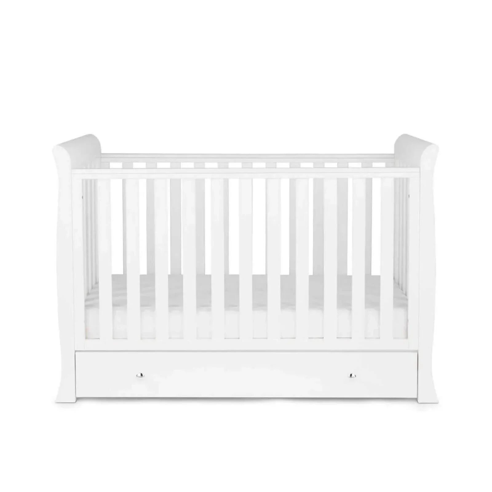 Ickle Bubba Snowdon Mini Cot Bed White - Without Mattress