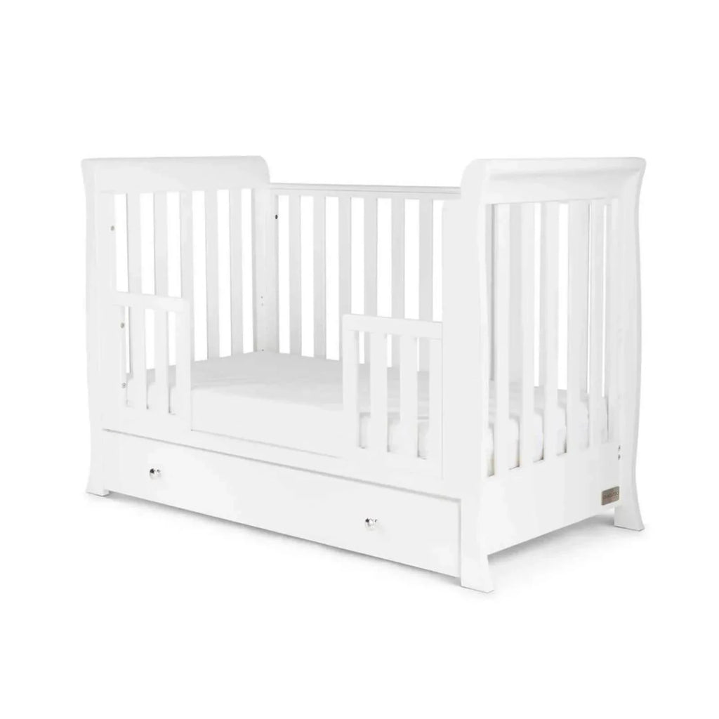 Ickle Bubba Snowdon Mini Cot Bed White - Without Mattress