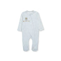 HelloBaby Girls Footed Sleepsuit Polka Dot Print Zip Fastening Crew Neck Full Length Long Sleeve - Ecru