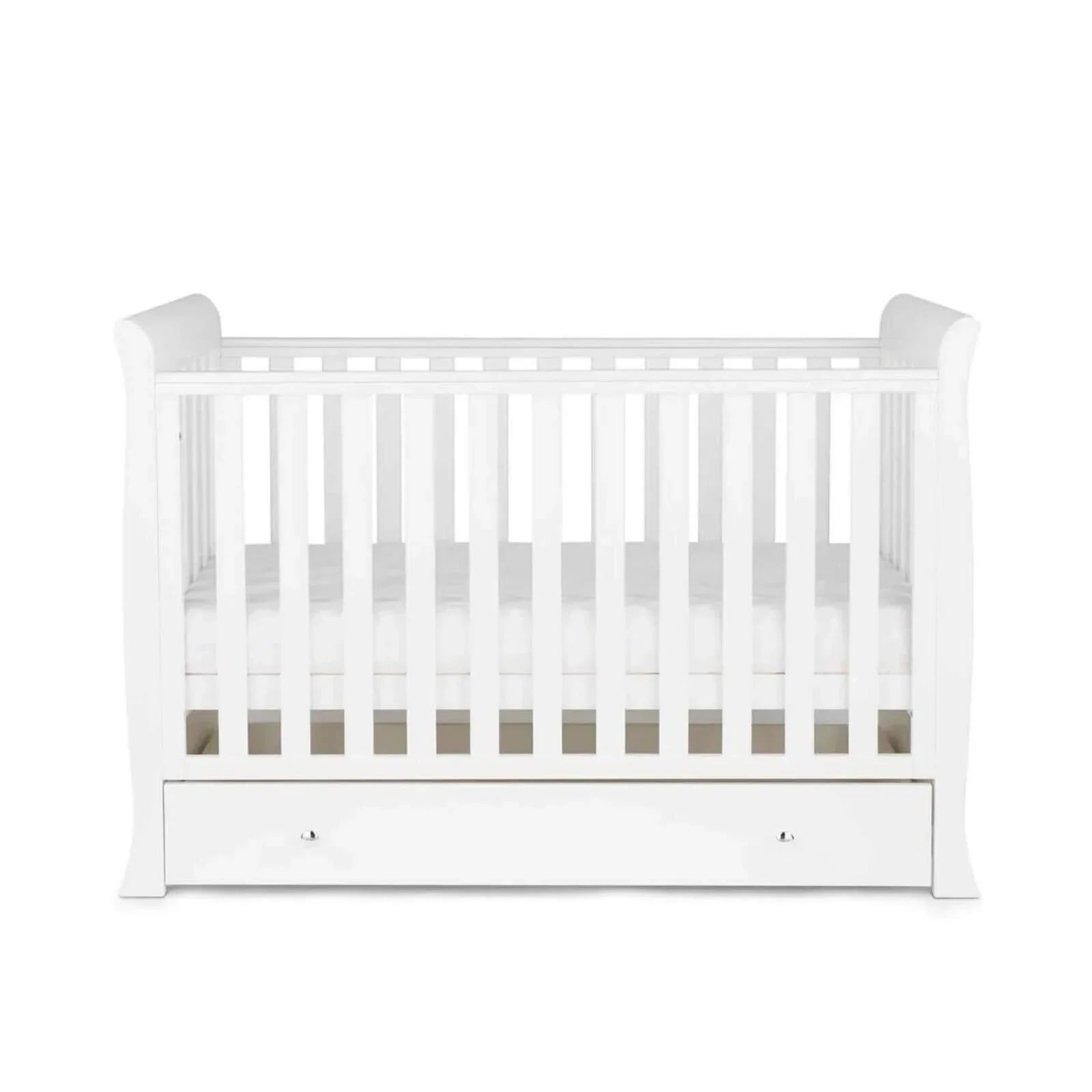 Ickle Bubba Snowdon Mini Cot Bed White - Without Mattress