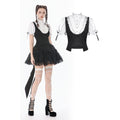 Dark in Love Court-Style Gothic Blouse | Black & White Lace Ruffle