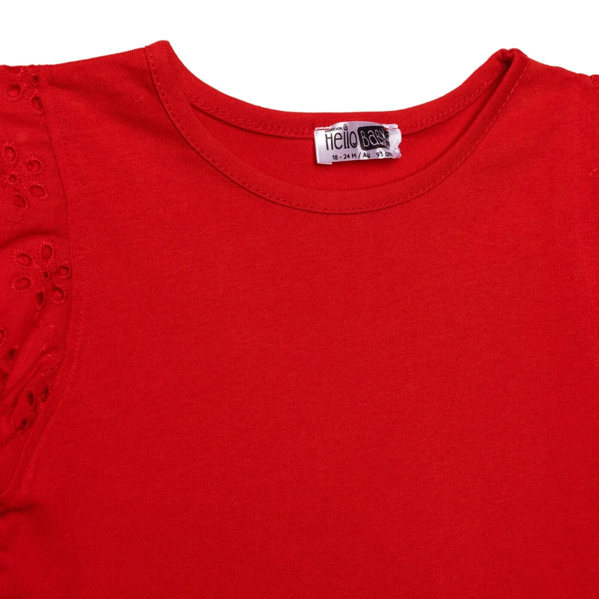 HelloBaby Girls Blouse Berry Belle Crew Neck Short Sleeve - Red