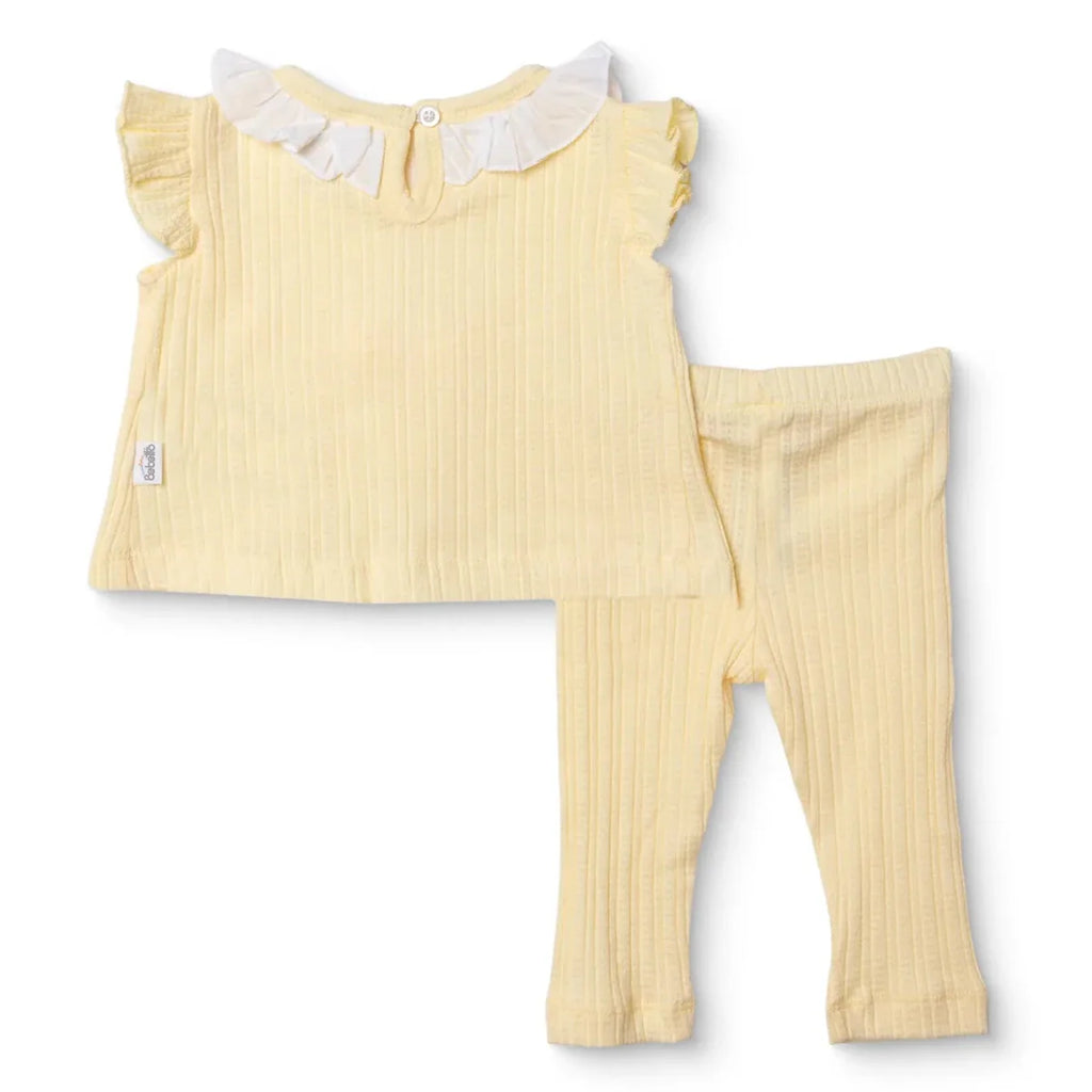 Bebetto Girls Blouse & Leggings Set - Yellow
