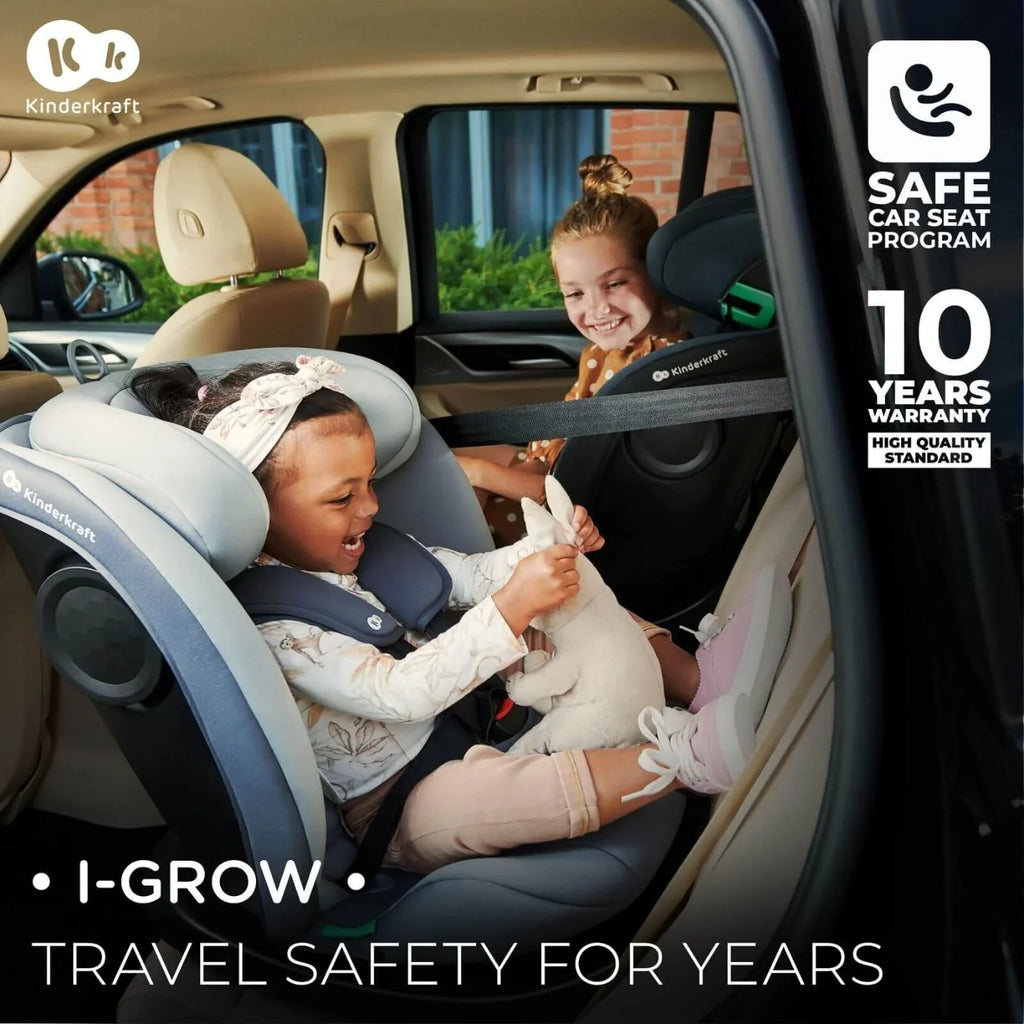 Kinderkraft i-Grow i-Size Car Seat (Birth to 12 Years) - Black