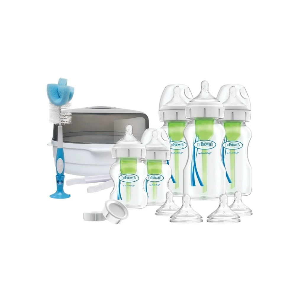 Dr. Brown's Options+ Anti-Colic Baby Bottle Wide Neck Newborn Gift Starter Set