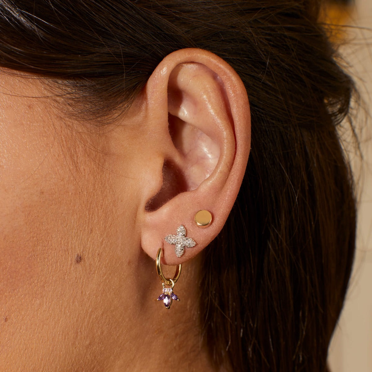Gecko Jewellery 9ct Yellow Gold Huggie Hoop Earrings - 7mm and 9mm