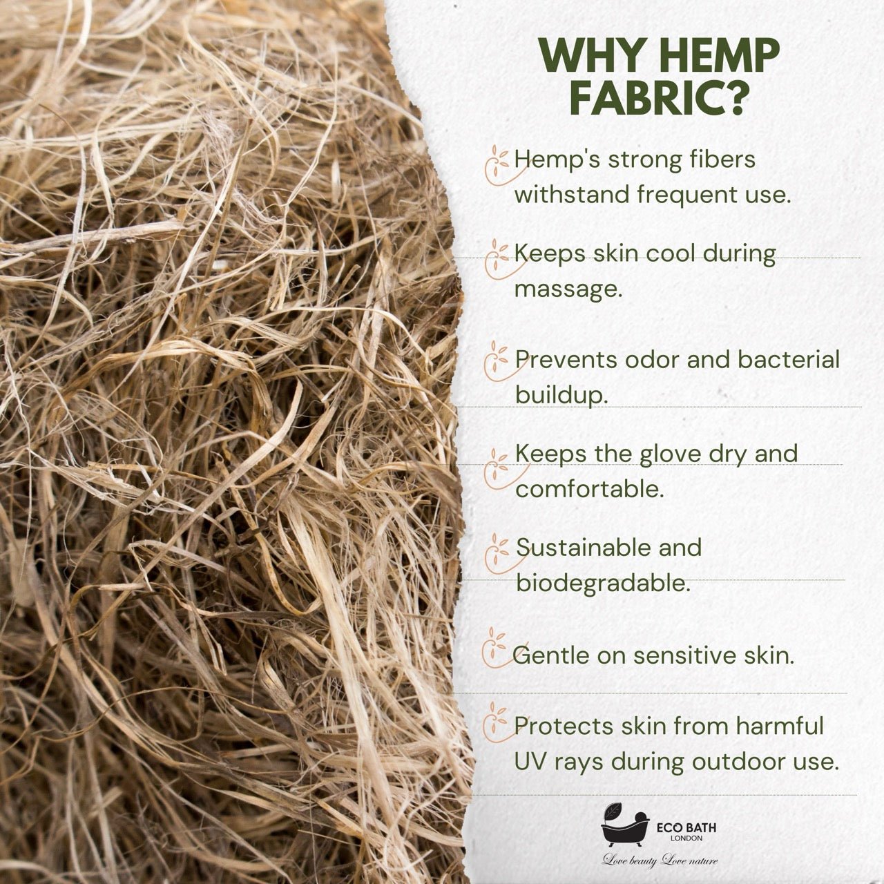 Eco Bath Hemp Massage Glove