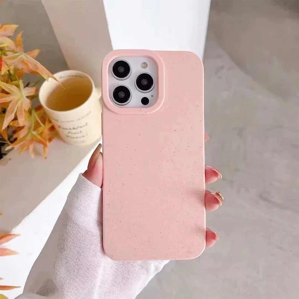 Eco Wheat Straw Phone Case – Soft Silicone Biodegradable Cover